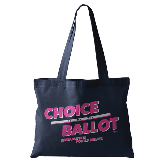 Choice Is On The Ballot (Navy Canvas Tote)