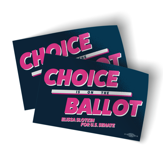 Choice Is On The Ballot (5" x 3.25" Vinyl Sticker -- Pack of Two!)
