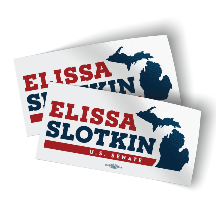 Elissa Slotkin (6" x 3" Vinyl Sticker -- Pack of Two!)